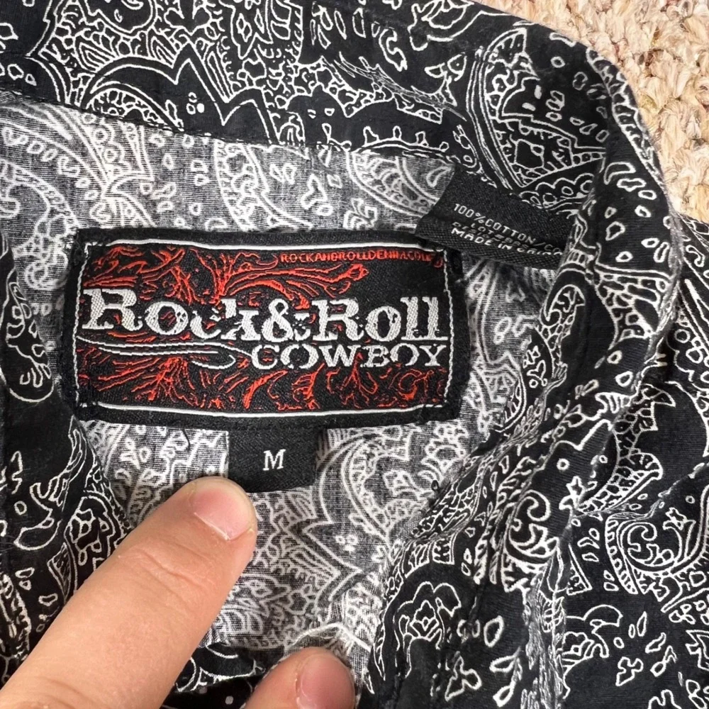 Kids Ralph Lauren Plaid & Rock & Roll Cowboy Paisley Western Shirt Bundle Size M